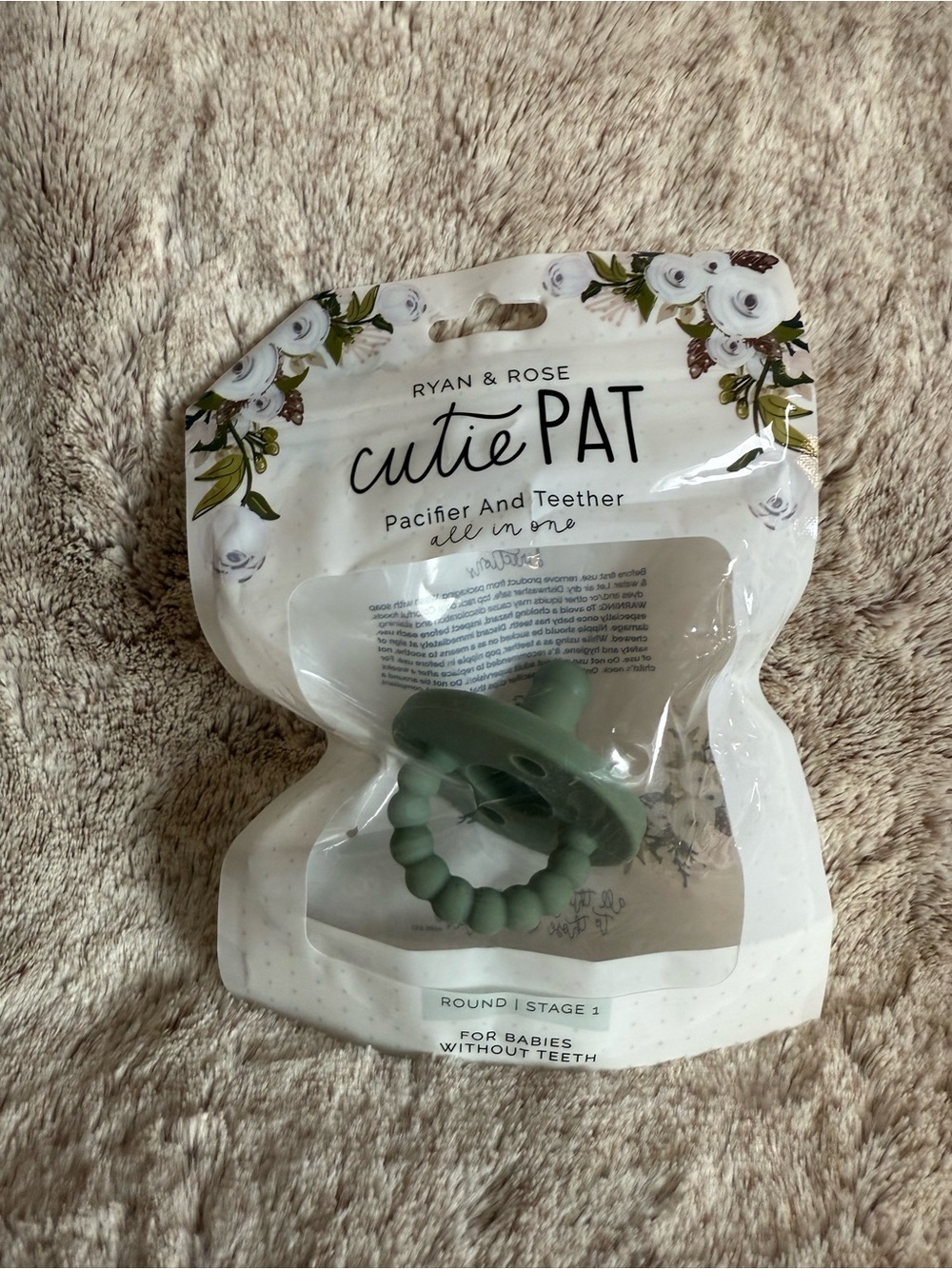 Ryan & Rose Cutie Pat Pacifier - Moss Color